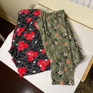 Lularoe T/C Disney Leggings  2 Pair Limited Edition  Super soft leggings